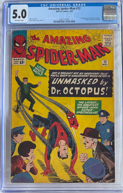 Amazing Spider-Man #12 (CGC 5.0) – Iconic Cover & Key Doctor Octopus Issue