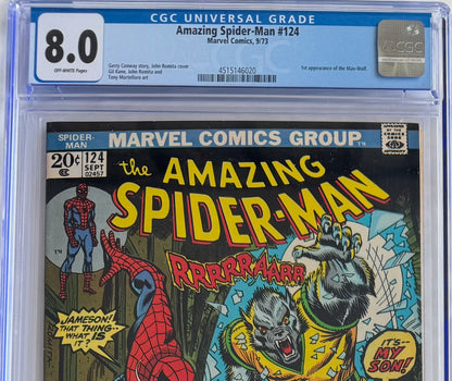 V.I.P. C Bundle – VegasComics.com Exclusive! - $3,245 Value! 500 Blind Bags + Amazing Spider-Man #124 (CGC 8.0) – First Man-Wolf Appearance