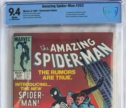 V.I.P. B Bundle – VegasComics.com Exclusive! - $3,345 Value! 500 Blind Bags + Amazing Spider-Man #252 (Newsstand, CBCS 9.4) – First Black Costume in ASM 1963, ASM 1 Homage, Black Cat, Avengers Cameos