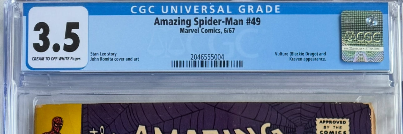 Amazing Spider-Man #49 (CGC 3.5) – Key Vulture and Kraven Appearance