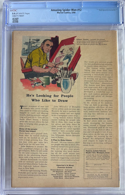 Amazing Spider-Man #12 (CGC 5.0) – Iconic Cover & Key Doctor Octopus Issue