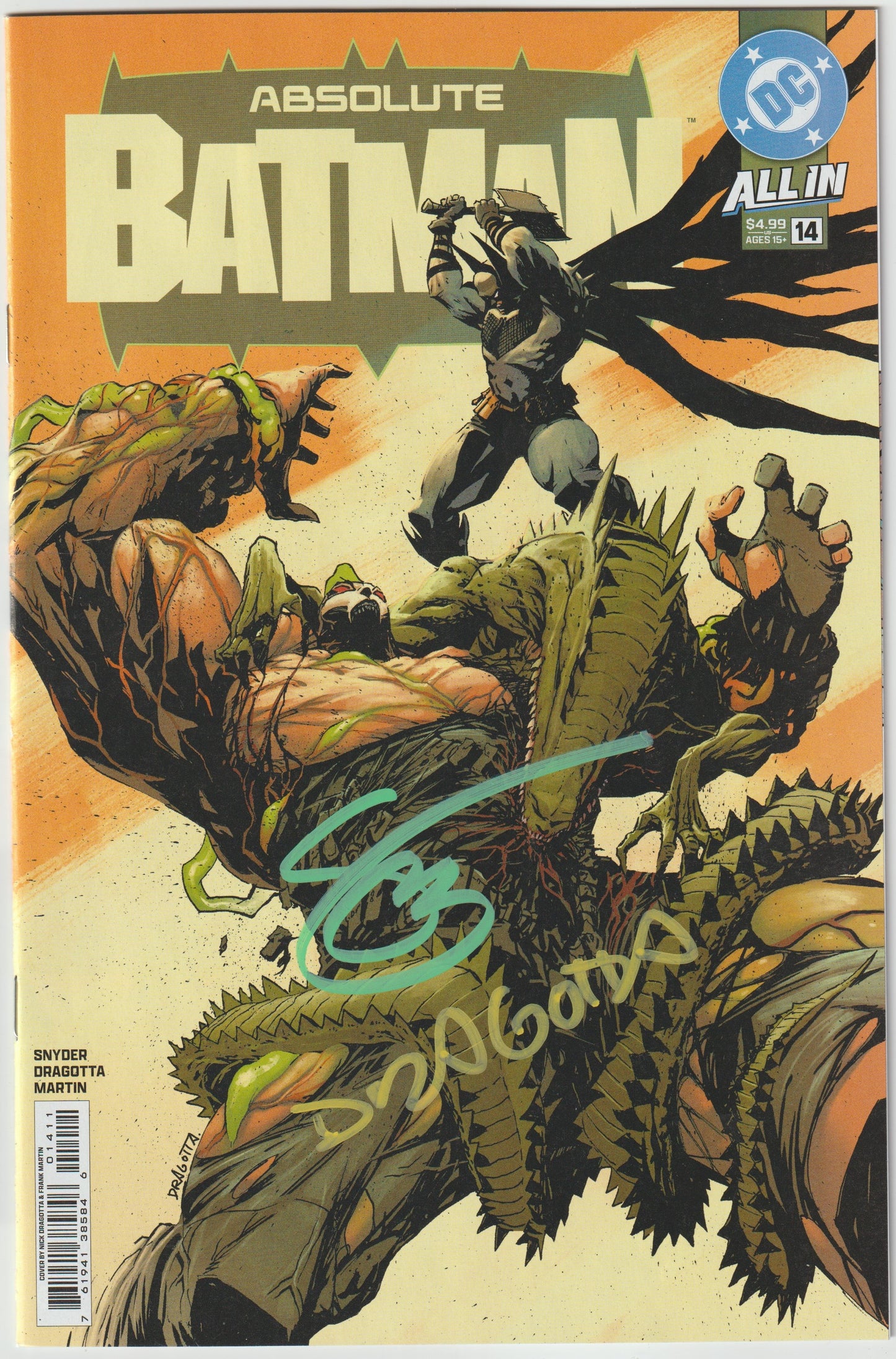 ABSOLUTE BATMAN #14 (1st Print & More) [SIGNED BY SCOTT SNYDER & NICK DRAGOTTA]