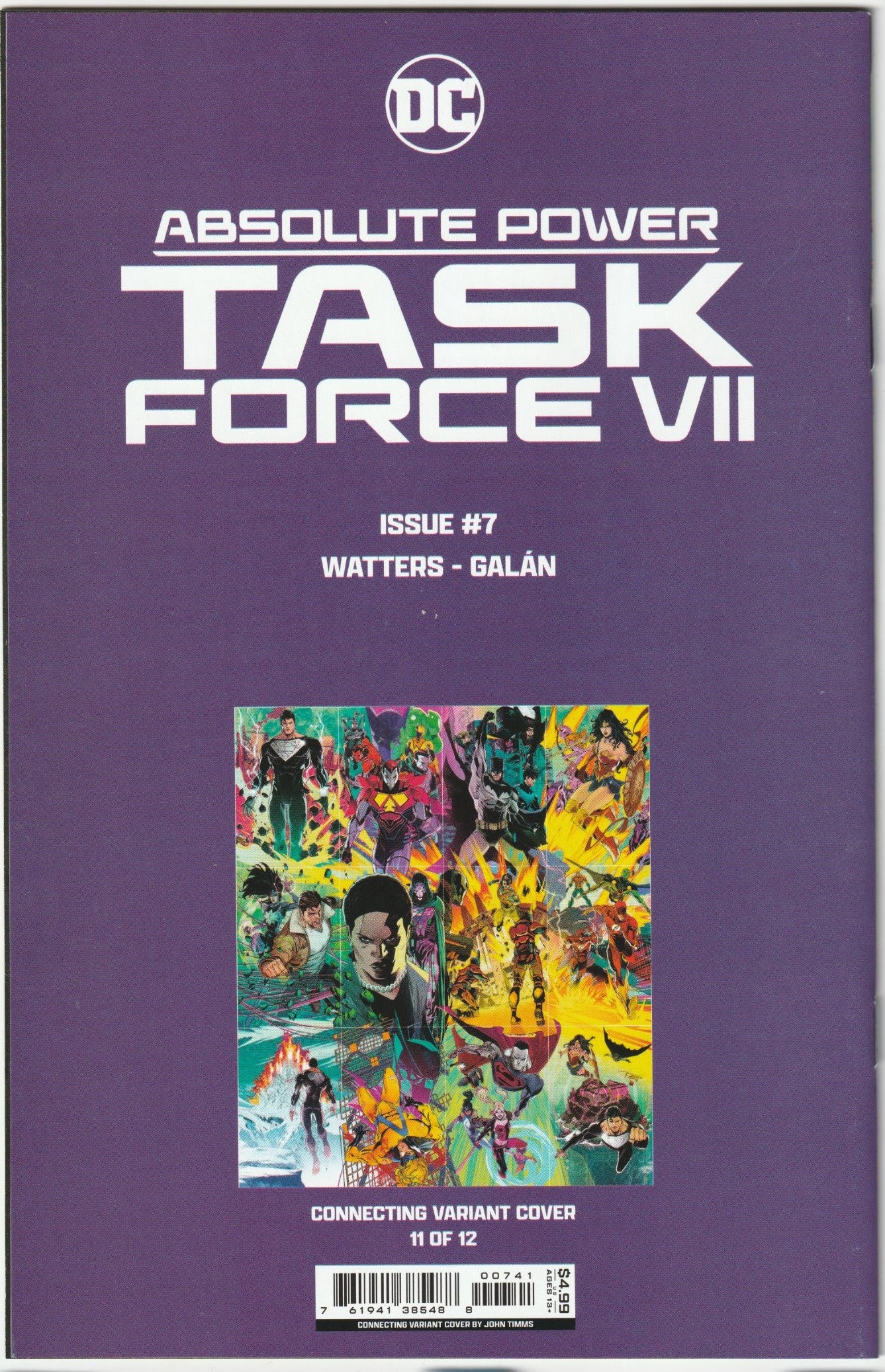 Absolute Power: Task Force VII #7 – John Timms Connecting Variant Cover (11 of 12) (2024, DC Comics)