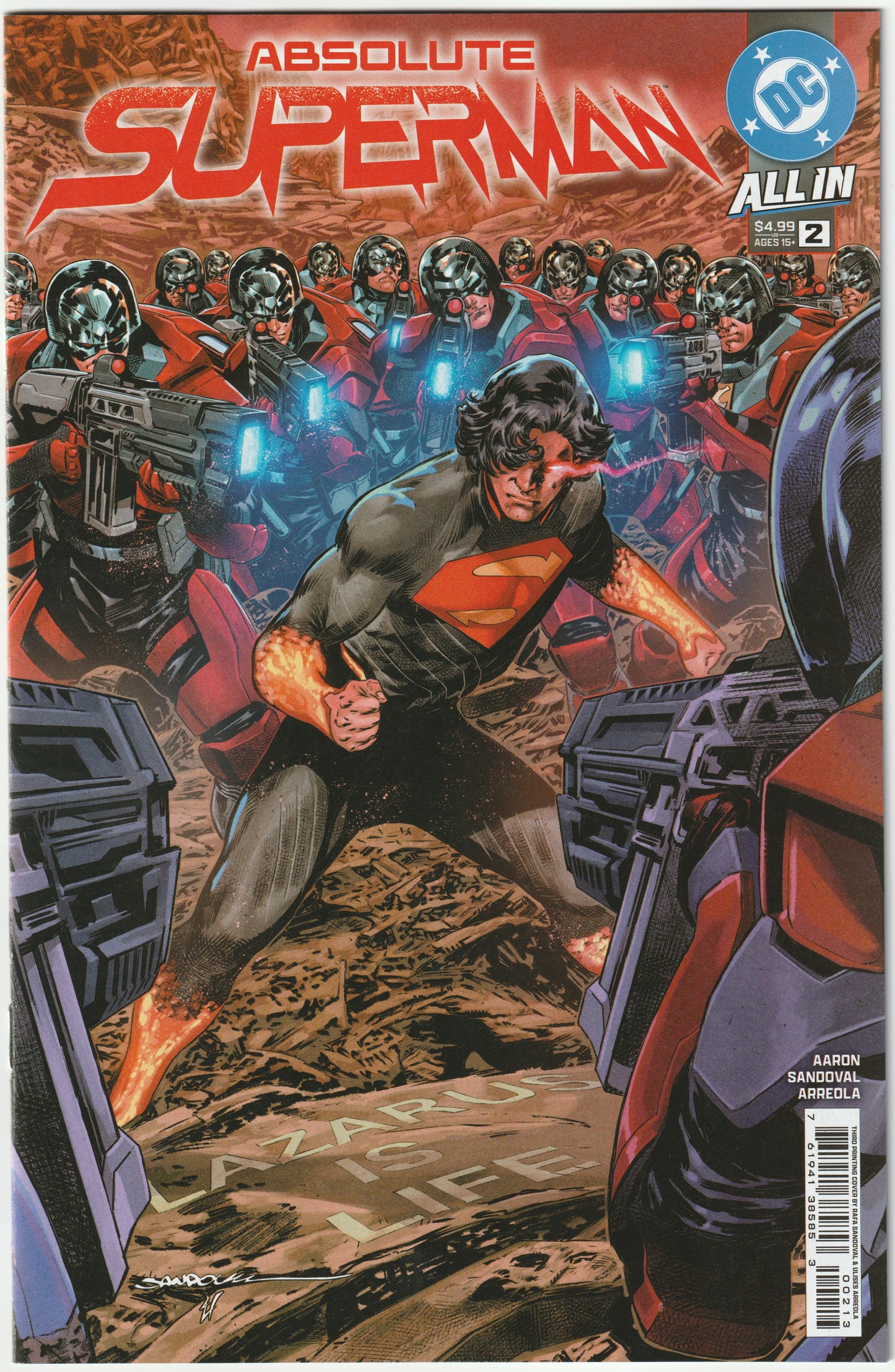 Absolute Superman #2 (2024) 3rd Print Sandoval Arreola Cover