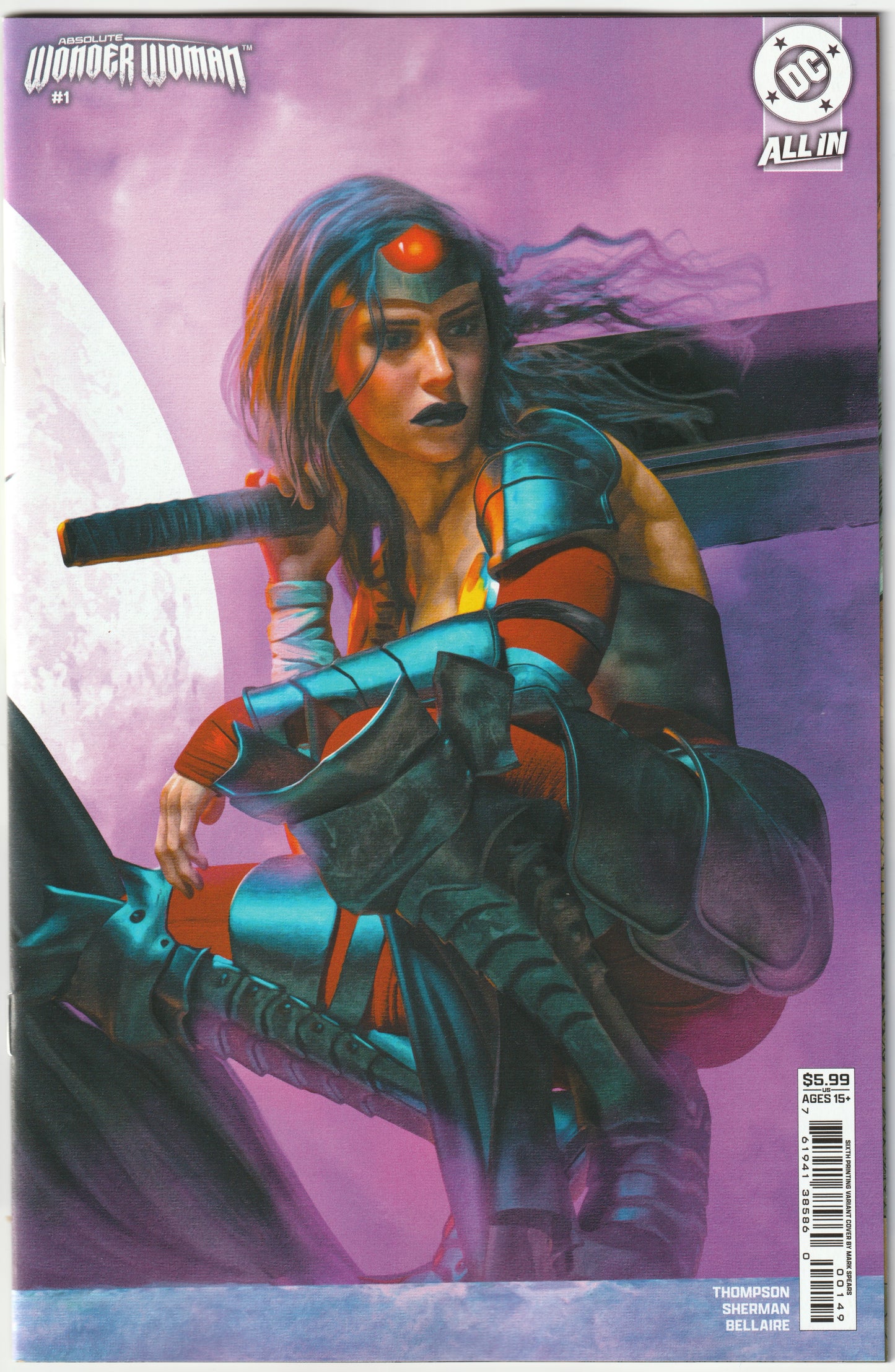 Absolute Wonder Woman #1 (2024) 6th Print Mark Spears Variant Cover (NM/NM+)