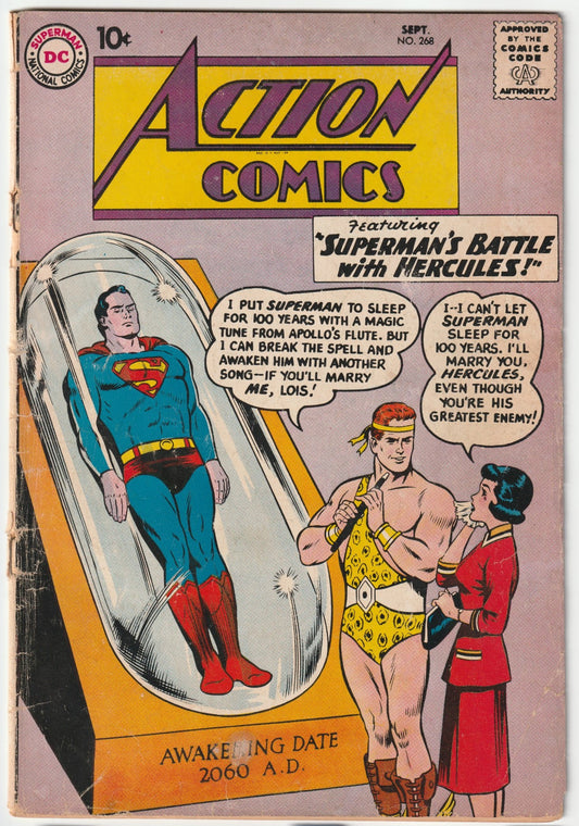 Action Comics #268 "Superman's Battle With Hercules!" & Supergirl: "The Mystery of Supergirl!" (FR+/GD)