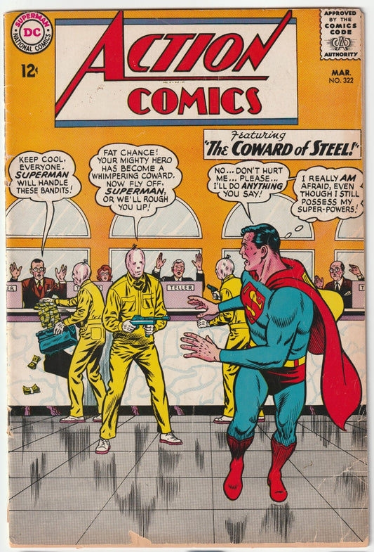 Action Comics #322 Superman: "The Coward of Steel!" & Supergirl: "The Planet of Outcasts!" (FR/GD)