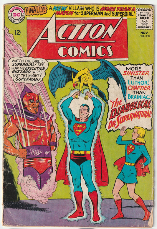 Action Comics #330 Superman: "The Strange 'S' Spell on Superman" & Supergirl: "Supergirl's Duel with Dr. Supernatural" (FR/GD+)