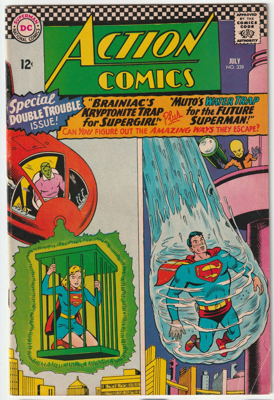 Action Comics #339 "Muto versus the Man of Tomorrow!" & "Brainiac's Blitz!" (FN/FN+)