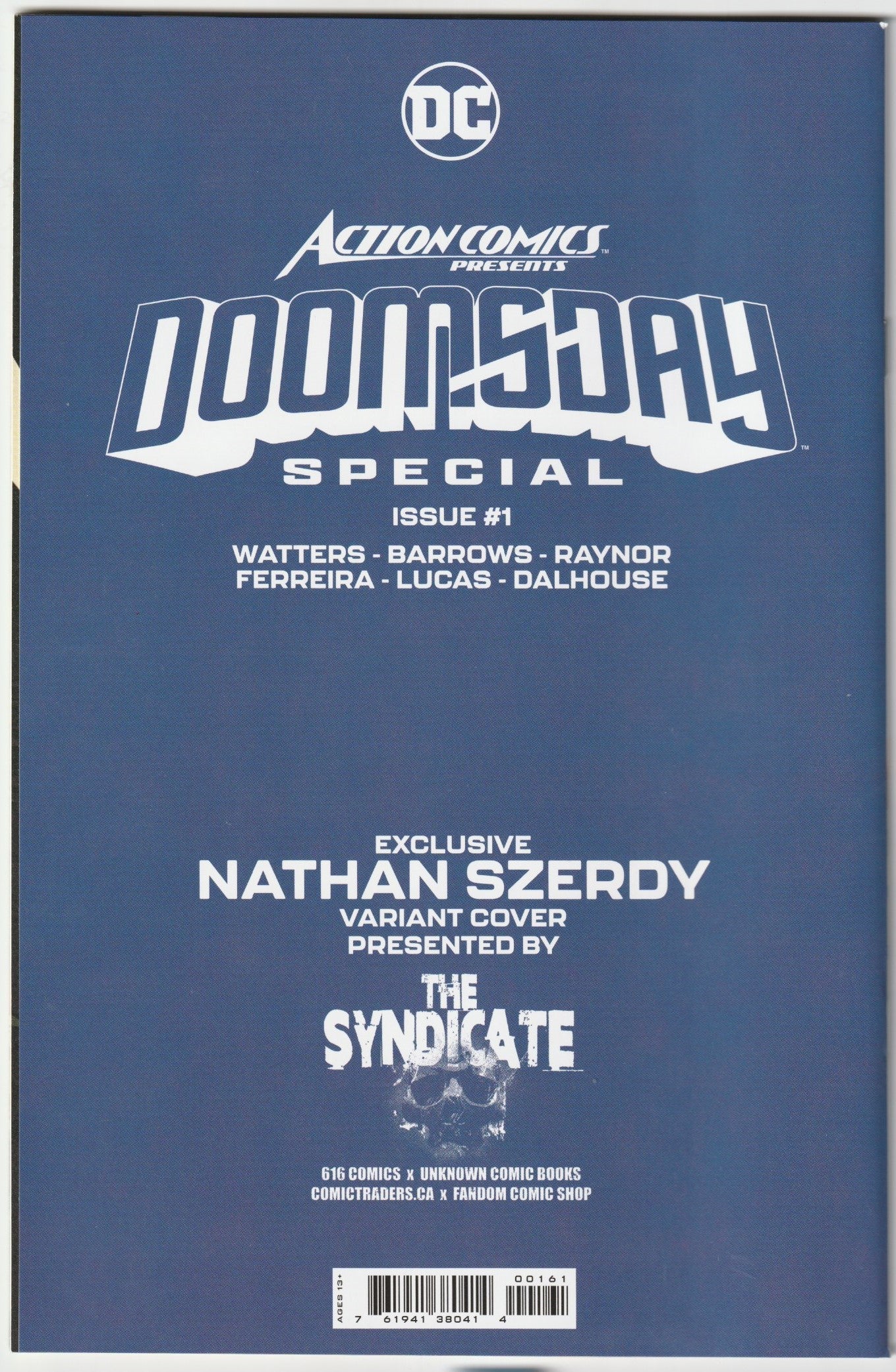 Action Comics: Doomsday Special #1 Signed Nate Szerdy Supergirl Variant