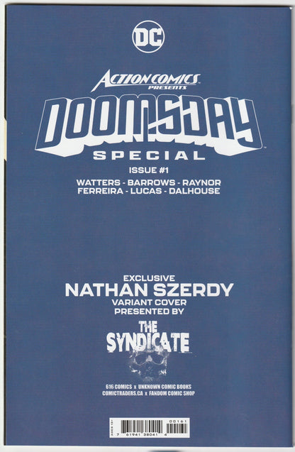 Action Comics: Doomsday Special #1 Signed Nate Szerdy Supergirl Variant