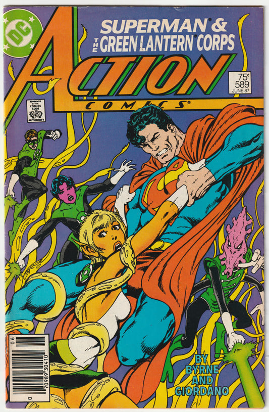 Action Comics #589 "Green on Green" (Newsstand - FN/FN+)