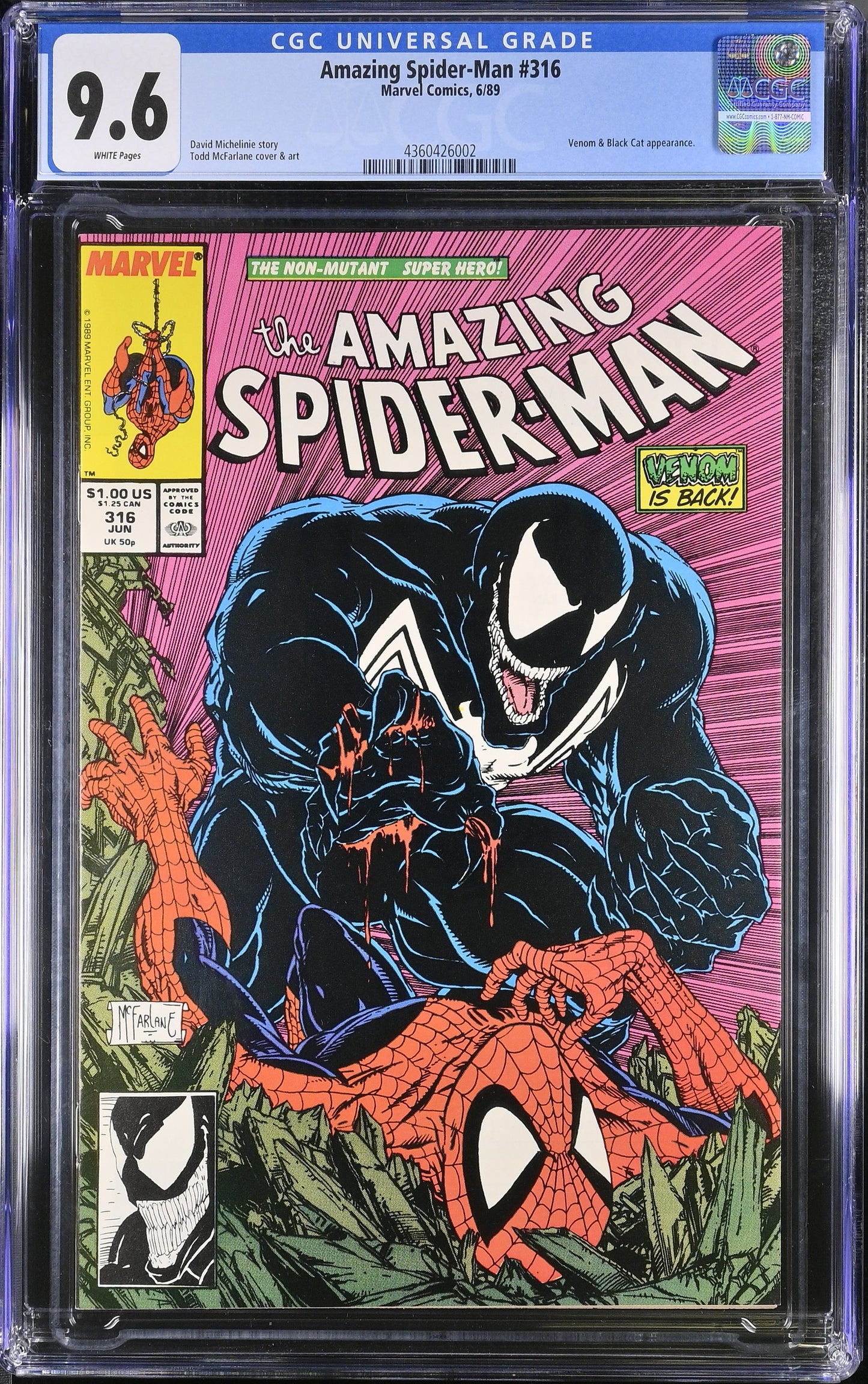 Amazing Spider-Man (1963) #316 [CGC 9.6] - 1st Venom Cover- Todd McFarline Cover