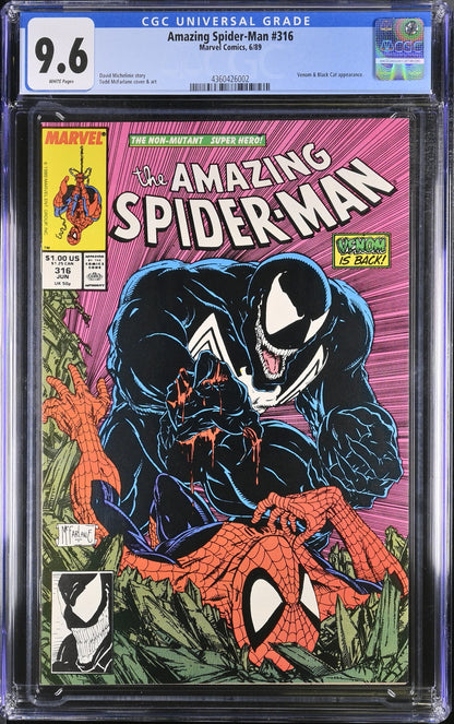 Amazing Spider-Man (1963) #316 [CGC 9.6] - 1st Venom Cover- Todd McFarline Cover