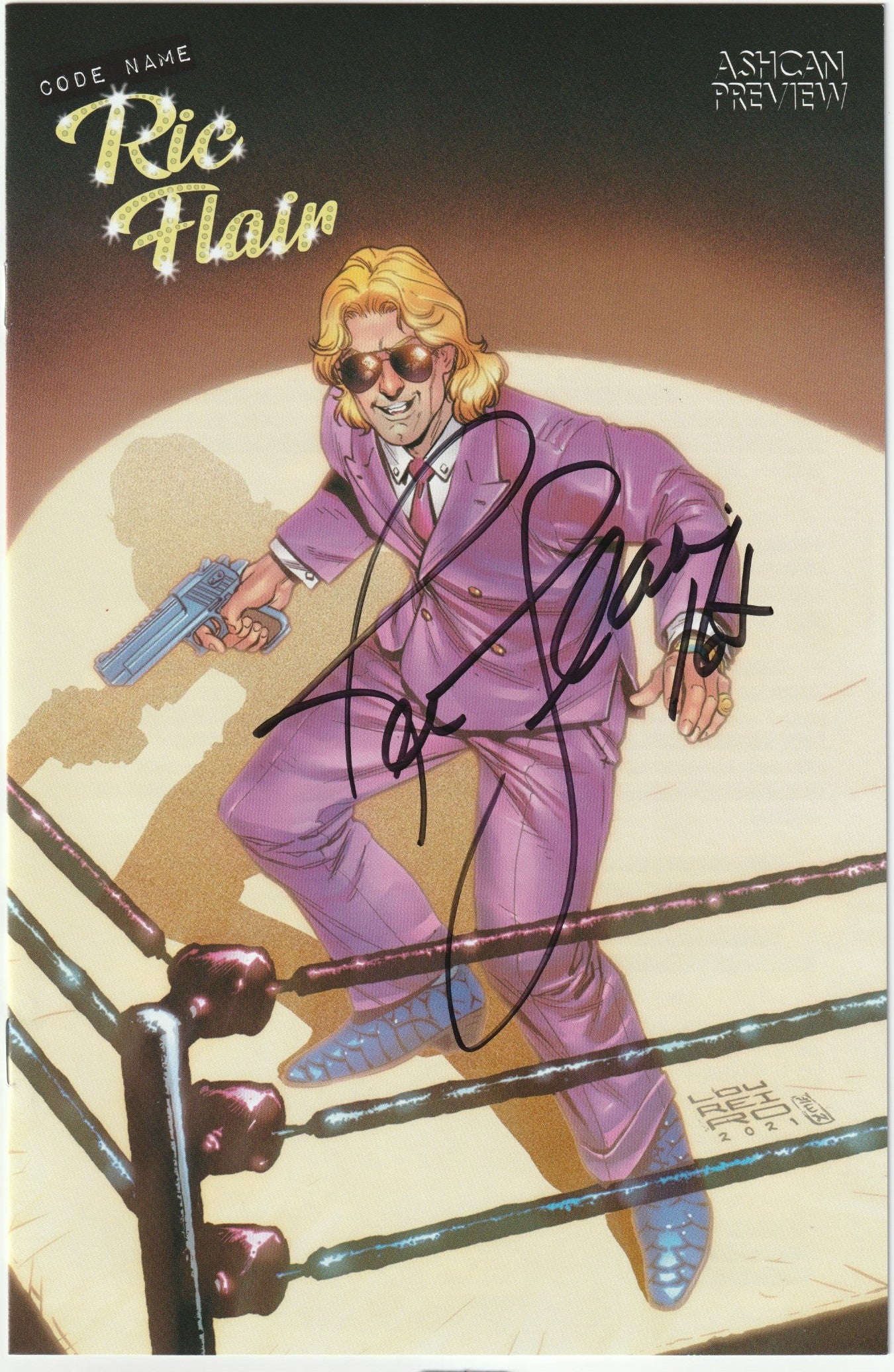 Codename: Ric Flair Ashcan Preview - Signed & Remarked "16x" by Ric Flair, Ltd 2000, NM "Nature Boy" w/ COA