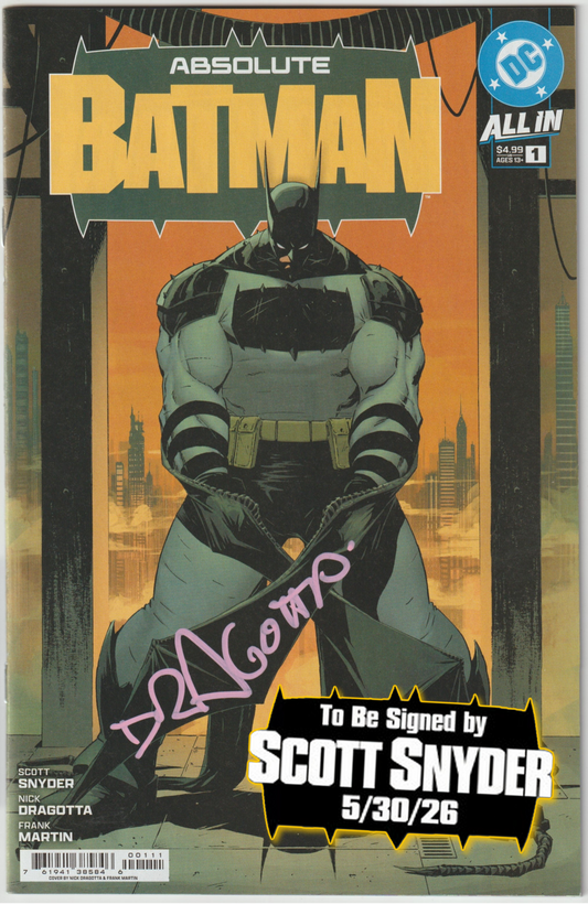 ABSOLUTE BATMAN #1 (1st Print) CVR A NICK DRAGOTTA (1st Print) [SIGNED BY SCOTT SNYDER & NICK DRAGOTTA - PINK]