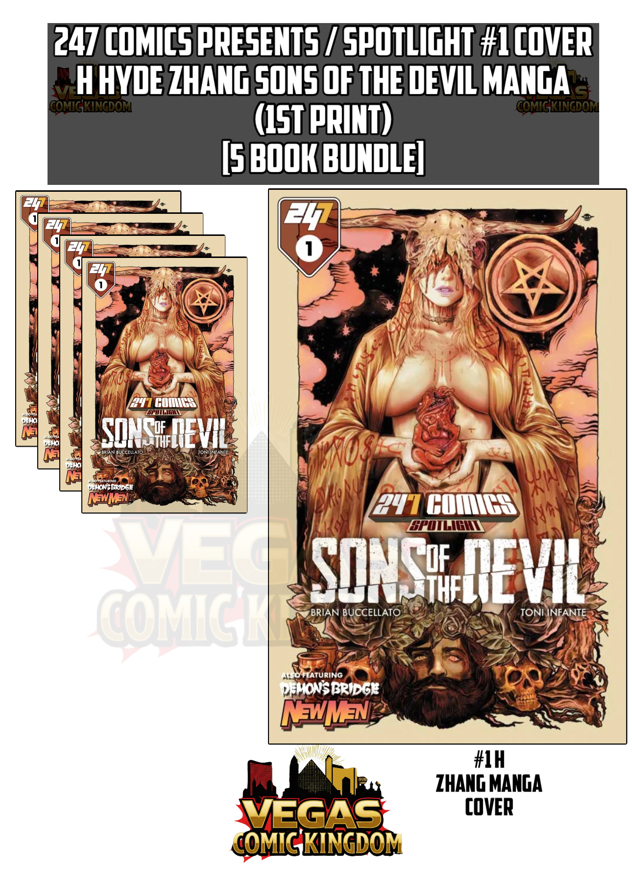 247 Comics Presents / Spotlight #1 Cover H Hyde Zhang Sons of the Devil Manga (1st Print) Tokyopop 2026 [Bundle of 5]