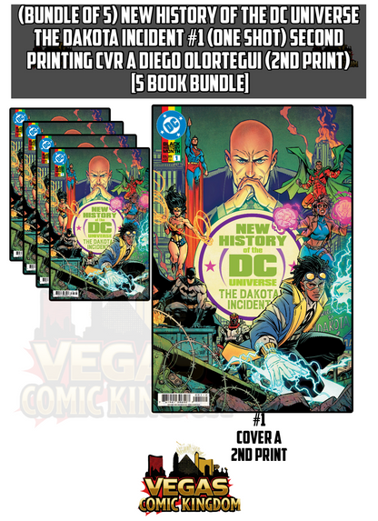(x5) NEW HISTORY OF THE DC UNIVERSE THE DAKOTA INCIDENT #1 (ONE SHOT) Second Printing Cvr A Diego Olortegui (2nd Print) [5 Book Bundle]