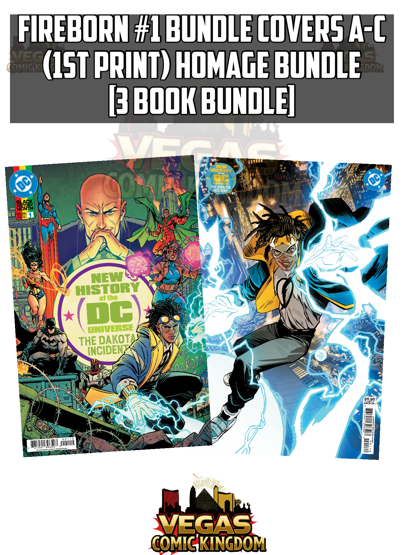 NEW HISTORY OF THE DC UNIVERSE THE DAKOTA INCIDENT #1 (ONE SHOT) Second Printing Bundle 2 Covers A-B (2nd Print)