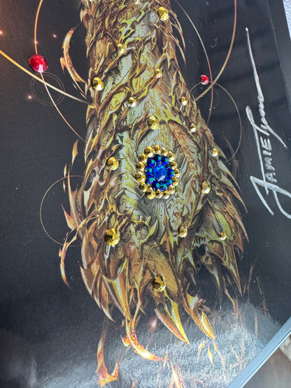 Witchblade #3 - 1 of 1 - Swarovski Crystals (2024) NYCC Foil Variant - Signed by Jamie Tyndall with Matching  Metal CoA