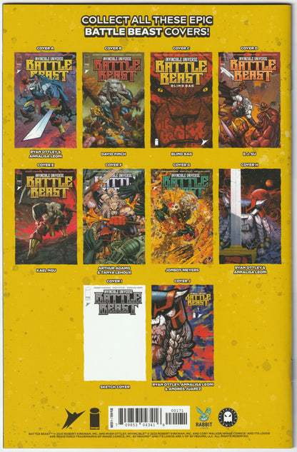Battle Beast #1 – First Print, Tyler Kirkham Virgin X-Men #141 Homage Variant- Ltd to 1,200 - Signed by Ryan Ottley (NM/NM+)