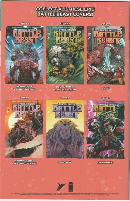 Invincible Universe: Battle Beast #2 – First Print, Ultra-Rare Advance Edition Holo Foil Variant, Signed by Ryan Ottley (NM/NM+) (Poly bag exclusive!)