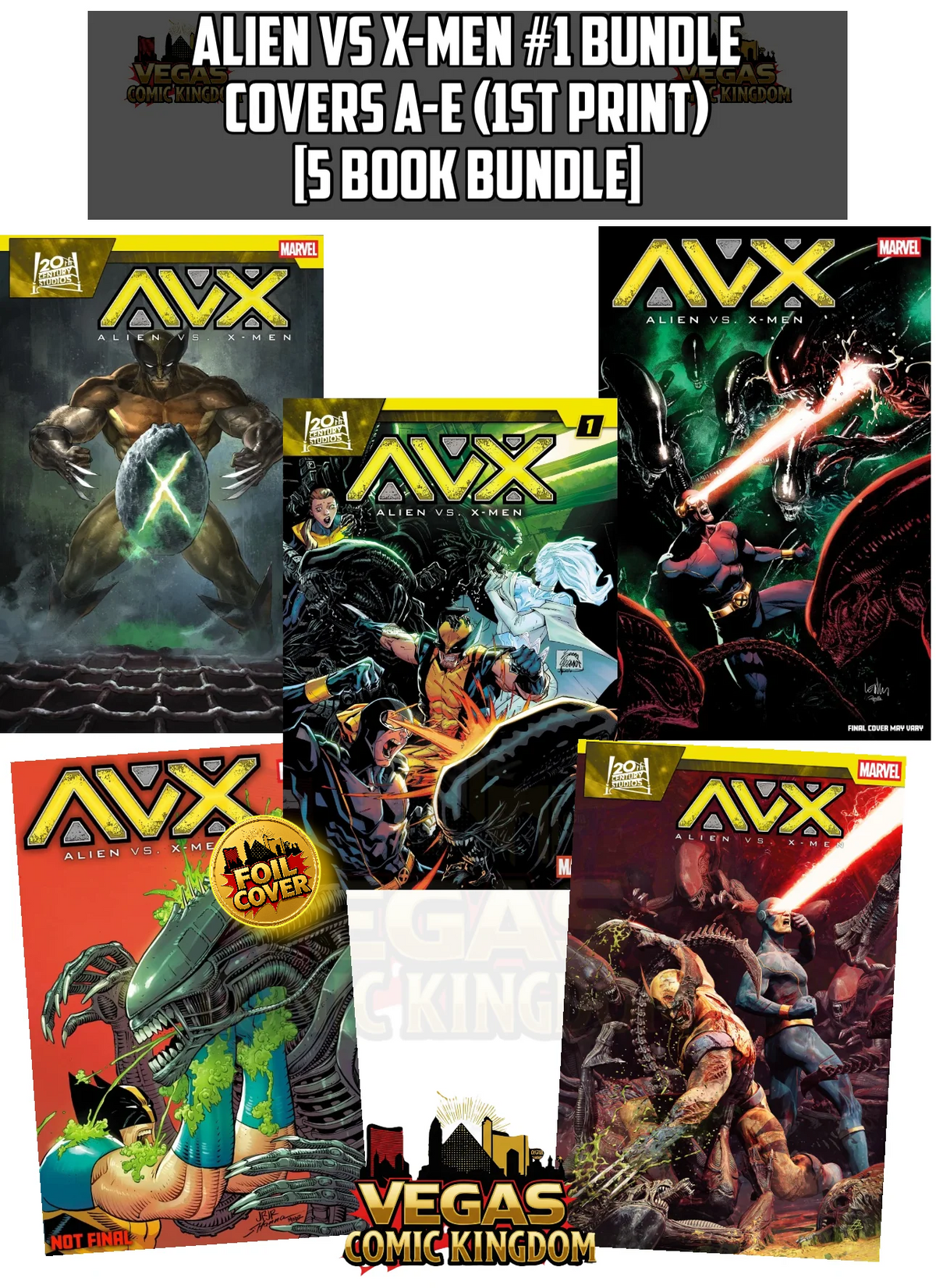 Alien vs X-Men #1 & Variants (1st Print) Marvel Comics