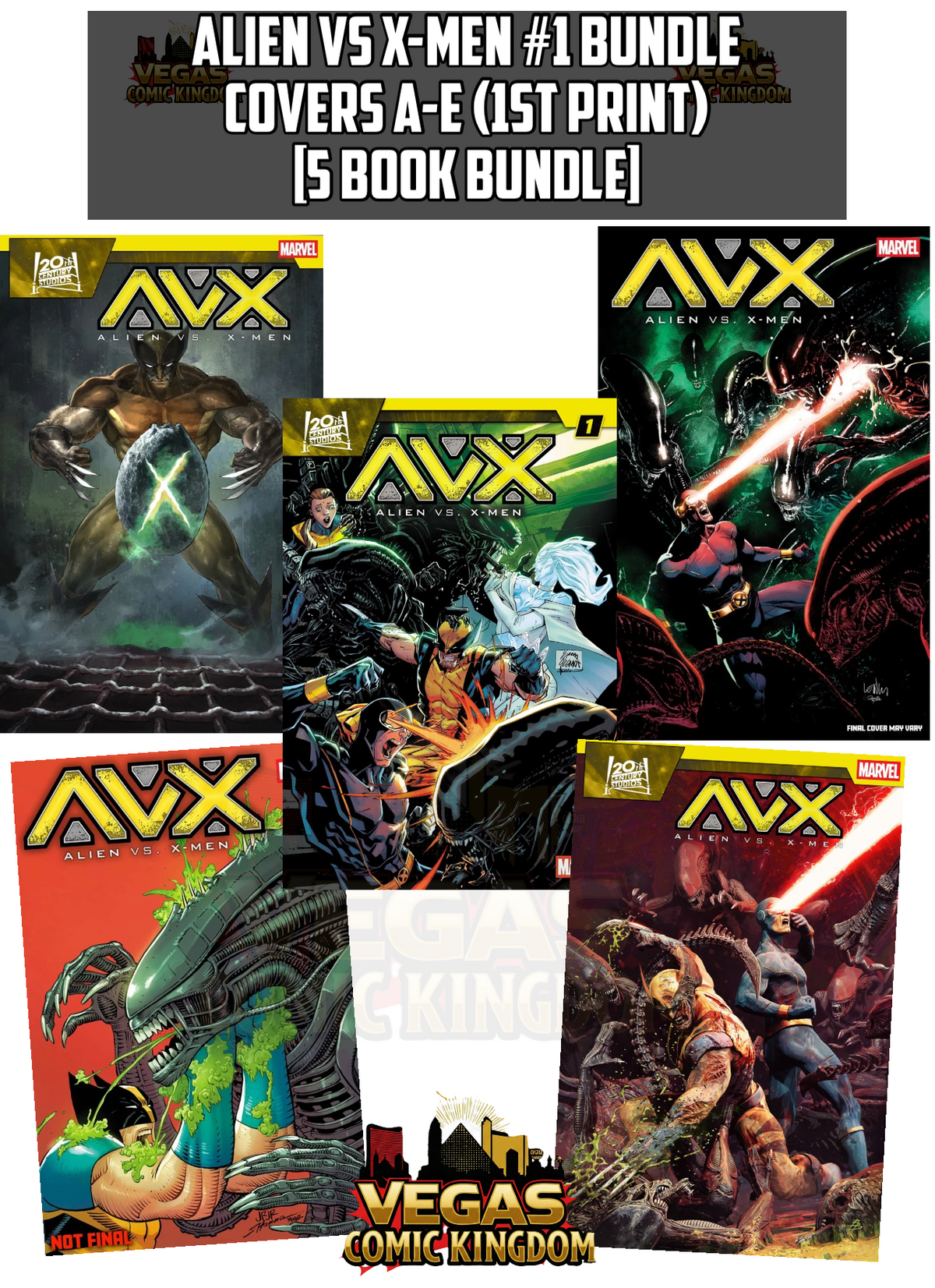 Alien vs X-Men #1 & Variants (1st Print) Marvel Comics