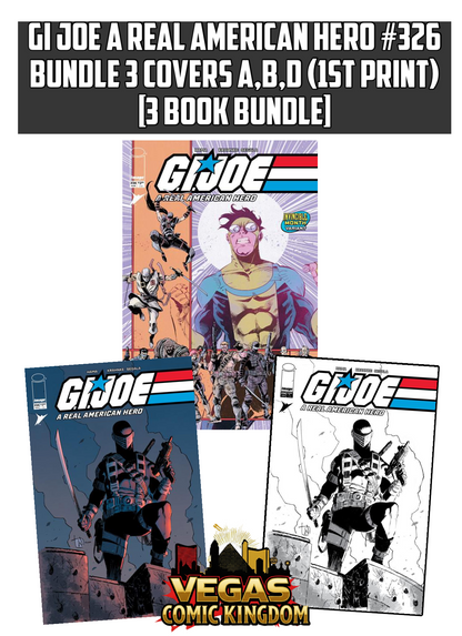 GI JOE A REAL AMERICAN HERO #326 Bundle 3 Covers A,B,D (1st Print) [3 Book Bundle]