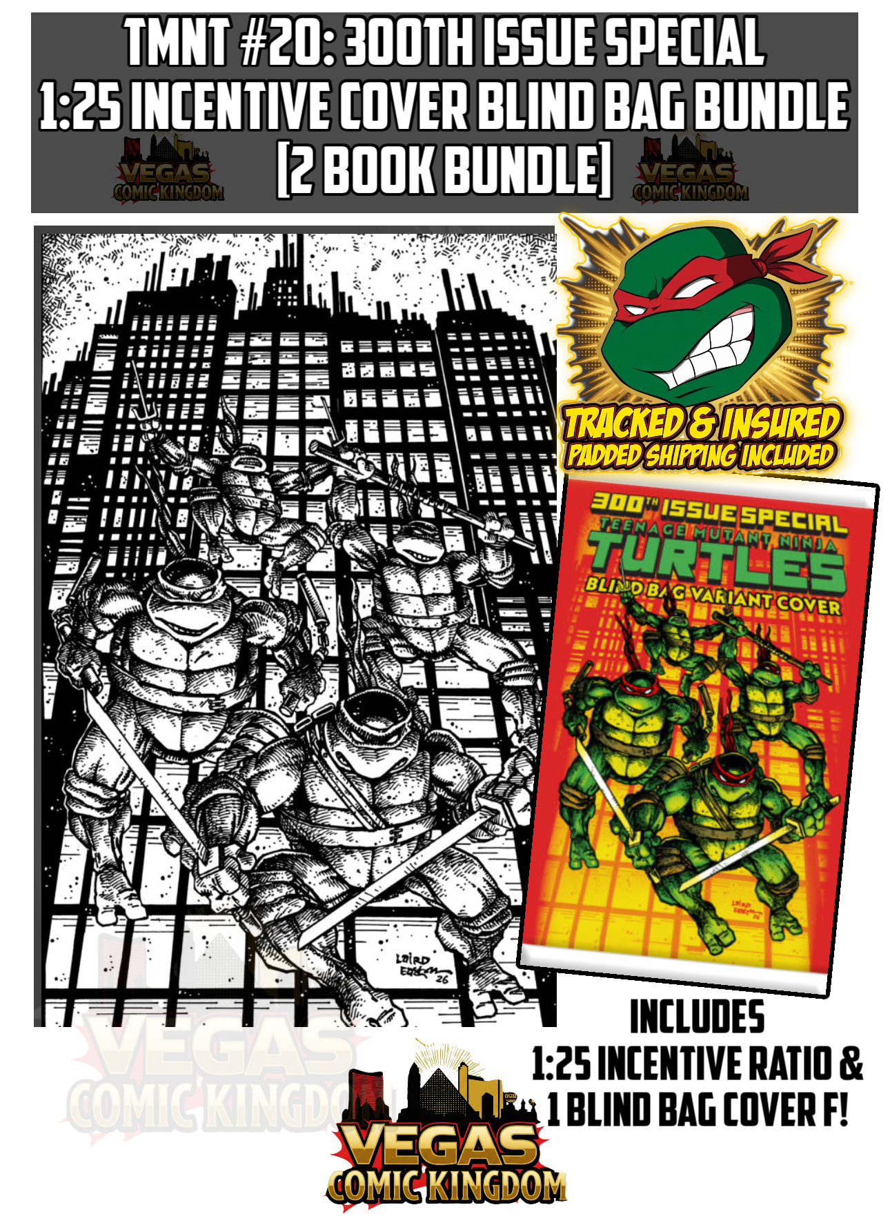 Teenage Mutant Ninja Turtles #20: 300th Issue Cover H 1:25 Incentive Bundle [2 Book Bundle]