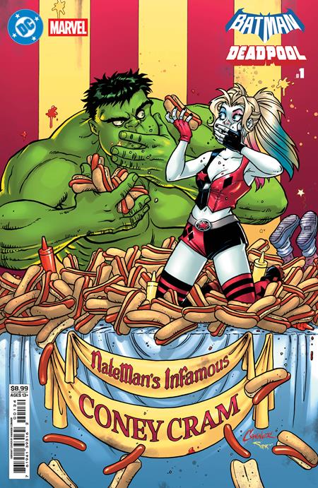 DC MARVEL BATMAN DEADPOOL #1 (ONE SHOT) CVR F AMANDA CONNER HARLEY QUINN HULK CARD STOCK VAR