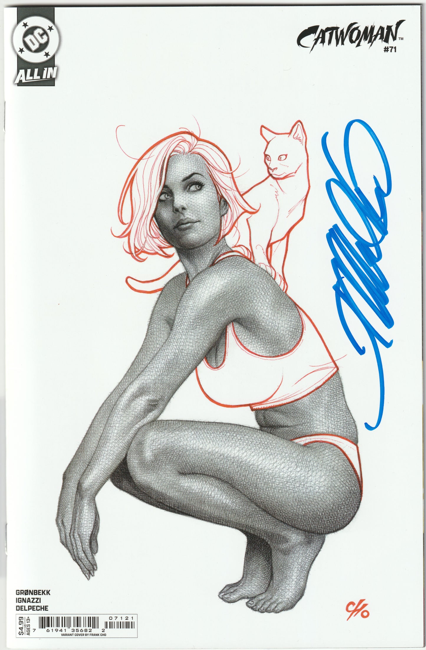 Catwoman #71 (Sabine Rich & Frank Cho cover)  – Signed by Frank Cho (NM/NM-)