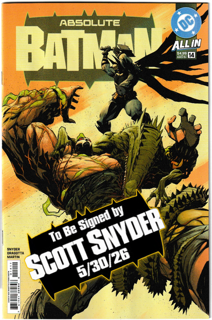 ABSOLUTE BATMAN #14 (1st Print & More) [SIGNED BY SCOTT SNYDER & NICK DRAGOTTA]