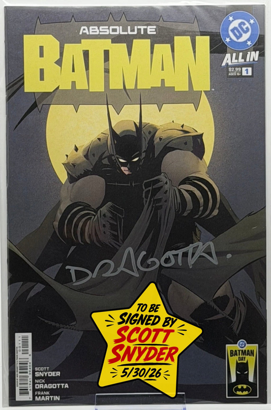 ABSOLUTE BATMAN #1 Cover A Nick Dragotta (1st Print) Batman Day 2025 [SIGNED BY SCOTT SNYDER & NICK DRAGOTTA]