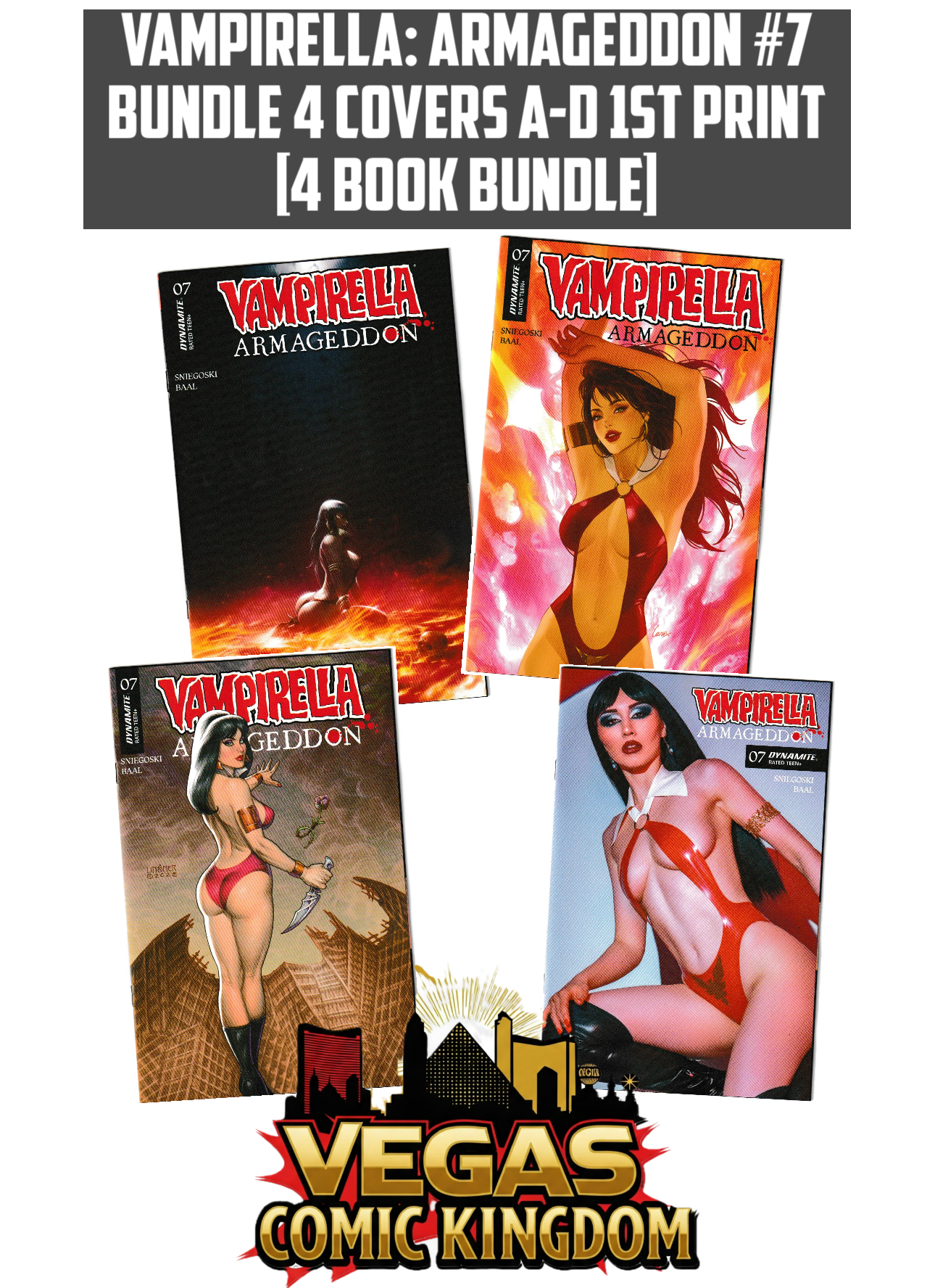 Vampirella: Armageddon #7 Bundle 4 Covers A-D 1st Print [4 Book Bundle]