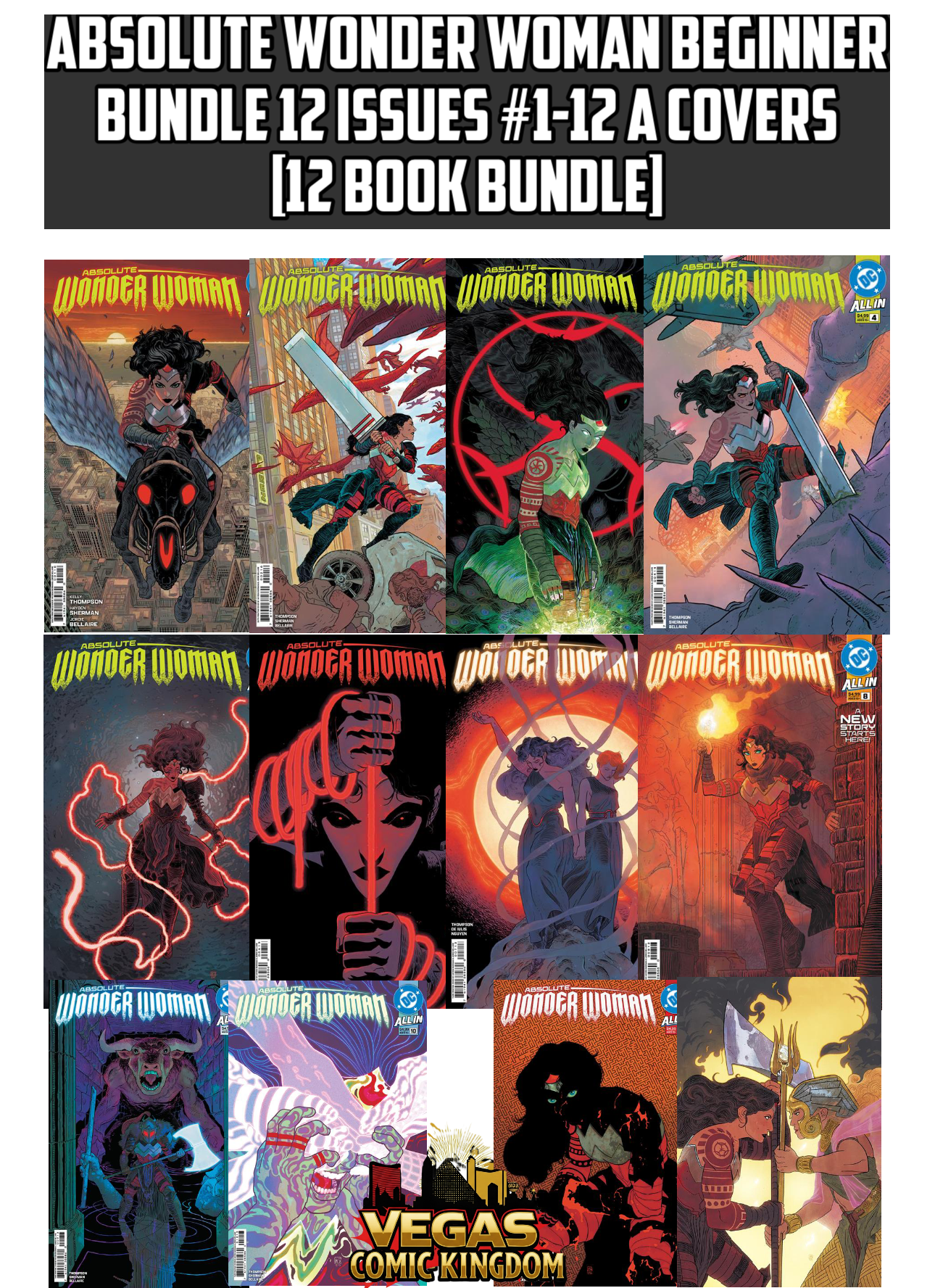 ABSOLUTE WONDER WOMAN Beginner Bundle 12 Issues #1-12 A Covers [12 Boo ...