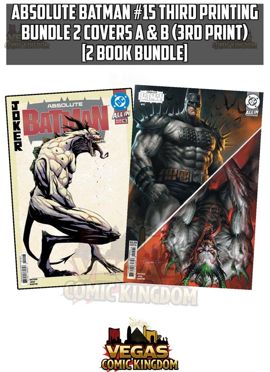 ABSOLUTE BATMAN #15 Third Printing Bundle 2 Covers A & B (3rd Print) [2 Book Bundle]