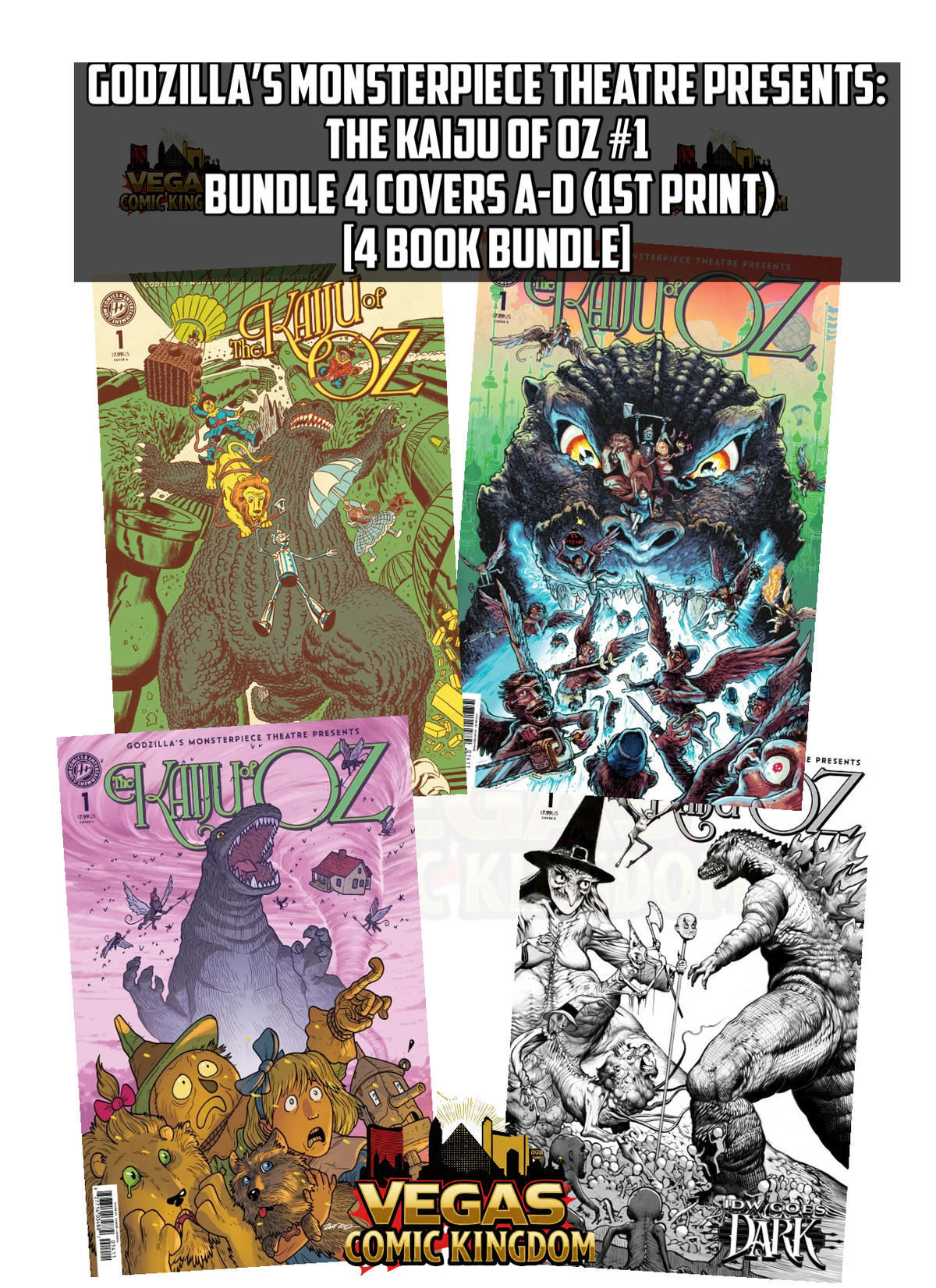 Godzilla’s Monsterpiece Theatre Presents: The Kaiju of Oz #1 & Variants (1st Print) IDW 2026