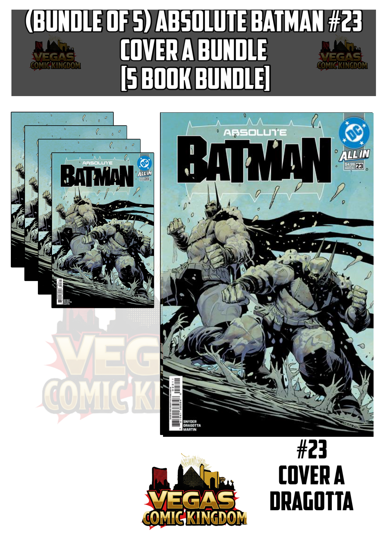 ABSOLUTE BATMAN #23 Cover A Bundle [5 Book Bundle]