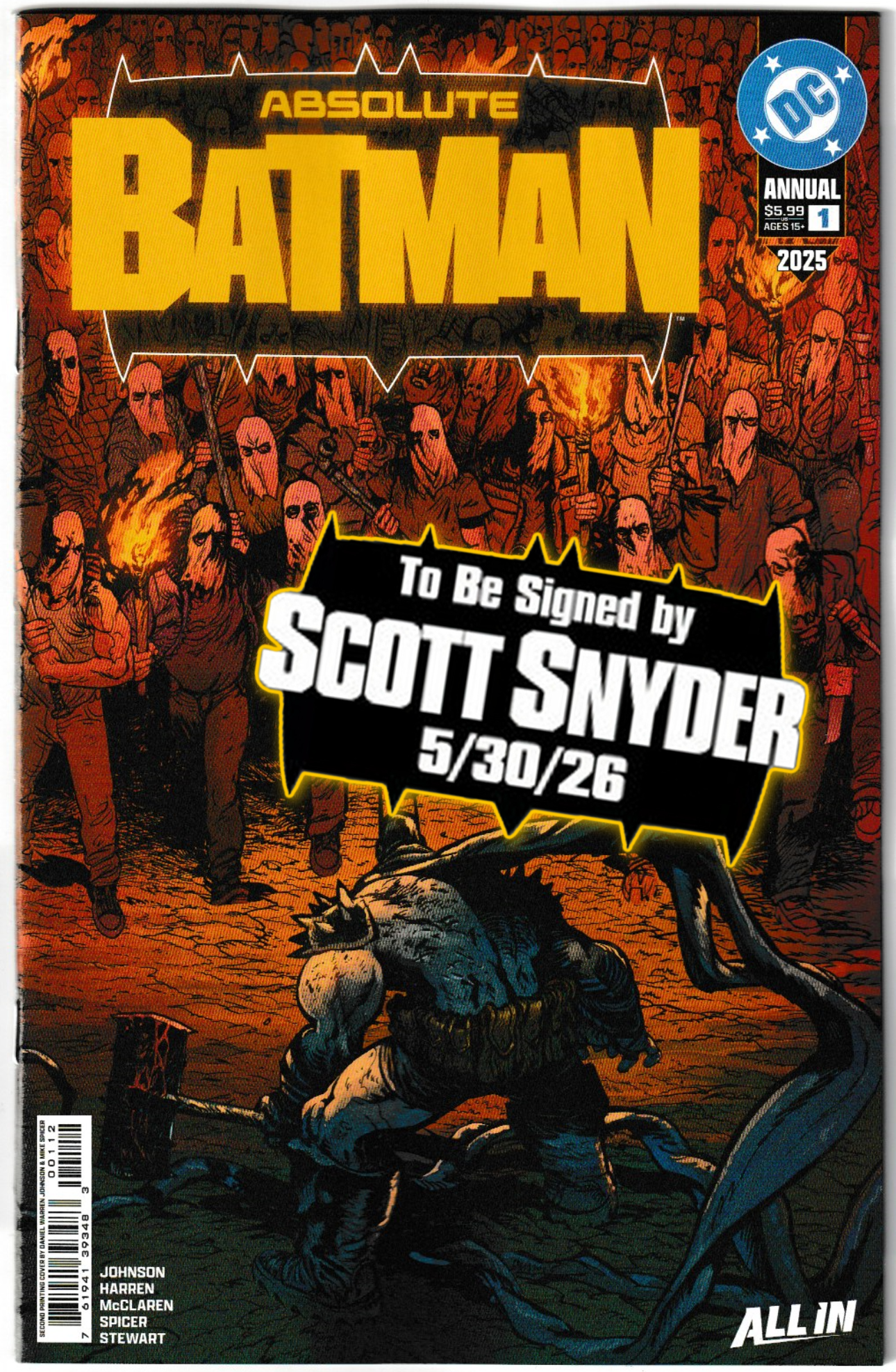 ABSOLUTE BATMAN ANNUAL #1 (One-Shot, 1st Print & More) [SIGNED BY SCOTT SNYDER]