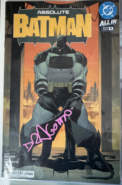 ABSOLUTE BATMAN #1 (1st Print) CVR A NICK DRAGOTTA (1st Print) [SIGNED BY SCOTT SNYDER & NICK DRAGOTTA] NM/NM+