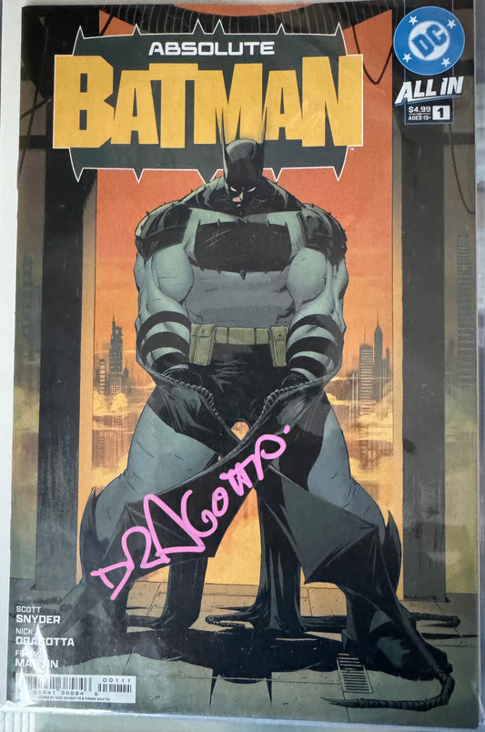ABSOLUTE BATMAN #1 (1st Print) CVR A NICK DRAGOTTA (1st Print) [SIGNED BY SCOTT SNYDER & NICK DRAGOTTA] NM/NM+