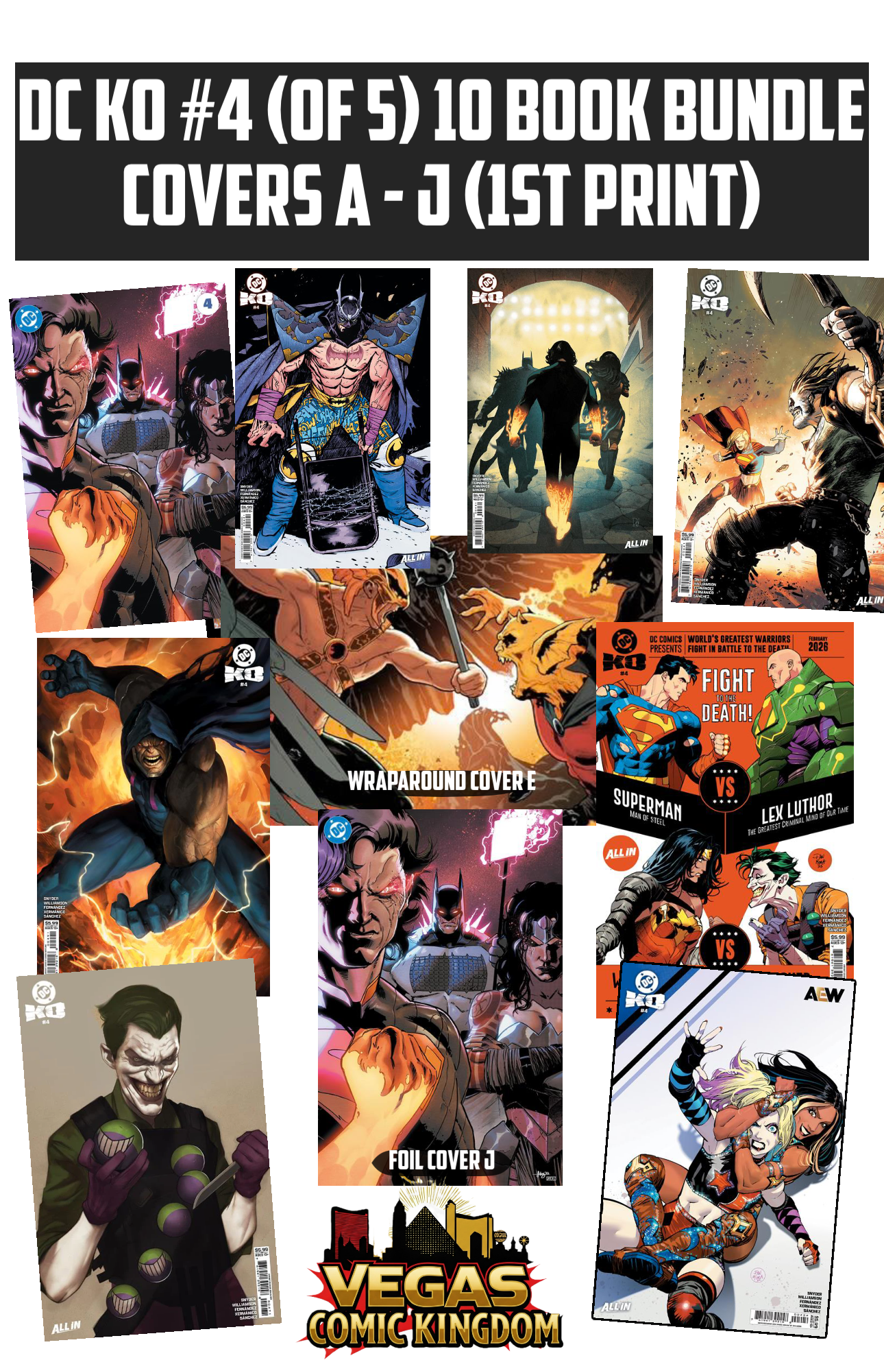 DC K.O. #4 (OF 5) Bundle 10 Covers A-J (1st Print) [10 Book Bundle]