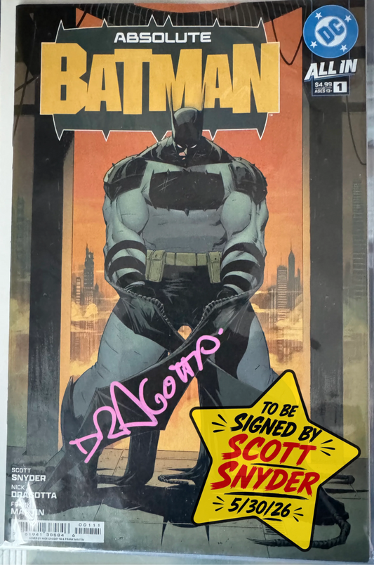 ABSOLUTE BATMAN #1 (1st Print) CVR A NICK DRAGOTTA (1st Print) [SIGNED BY SCOTT SNYDER & NICK DRAGOTTA] NM/NM+