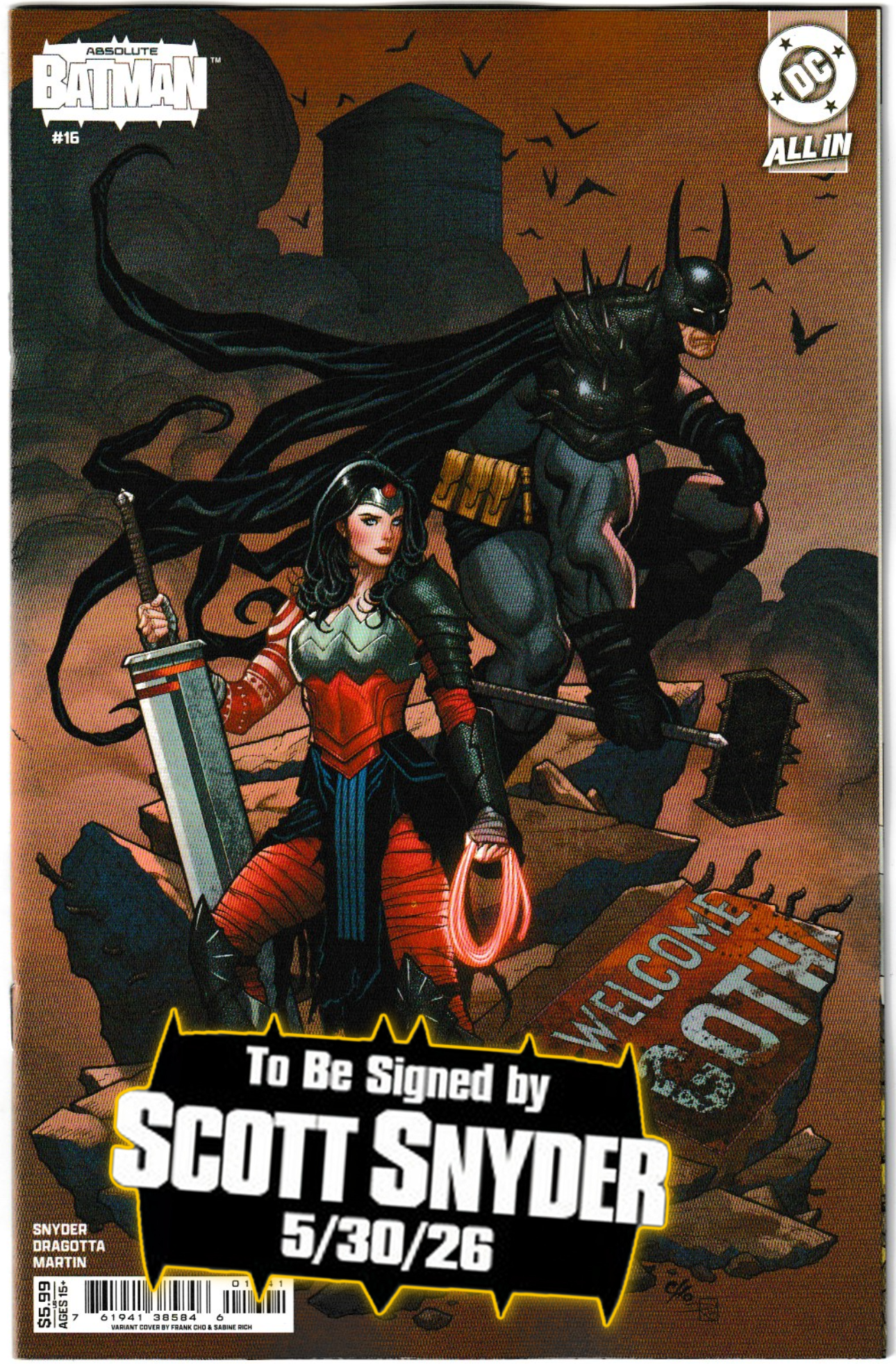 ABSOLUTE BATMAN #16 (1st Print & More) [SIGNED BY SCOTT SNYDER & NICK DRAGOTTA]