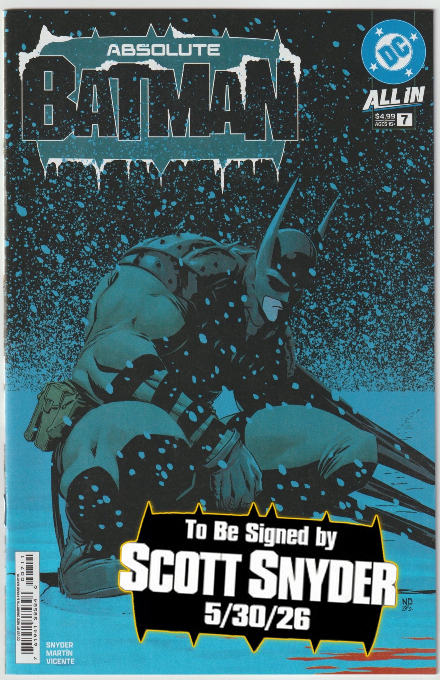 ABSOLUTE BATMAN #7 (1st Print & More) [SIGNED BY SCOTT SNYDER]
