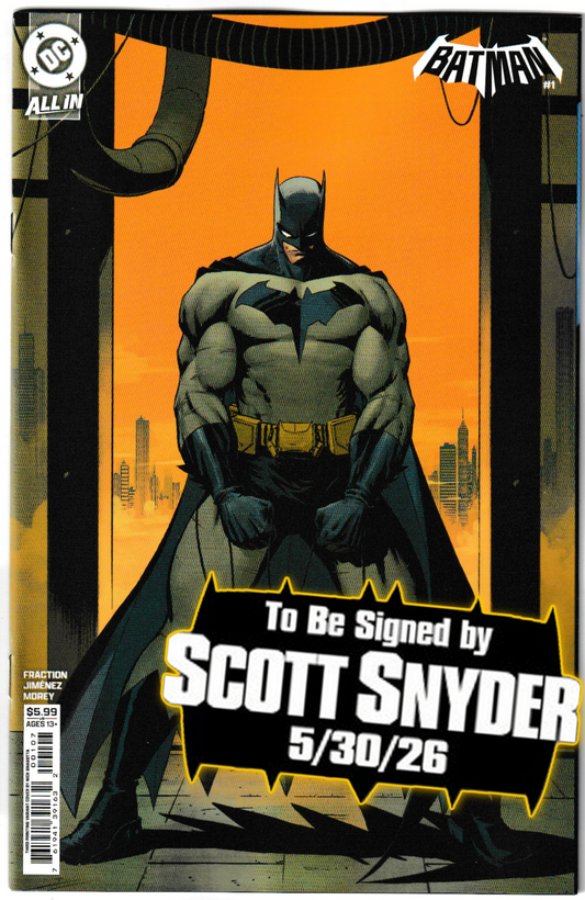 Batman #1 Cover B (Nick Dragotta) 3rd Print DC Comics 2025 [SIGNED BY SCOTT SNYDER]