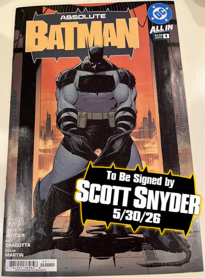 ABSOLUTE BATMAN #1 (1st Print) CVR A NICK DRAGOTTA (1st Print & More) [SIGNED BY SCOTT SNYDER]