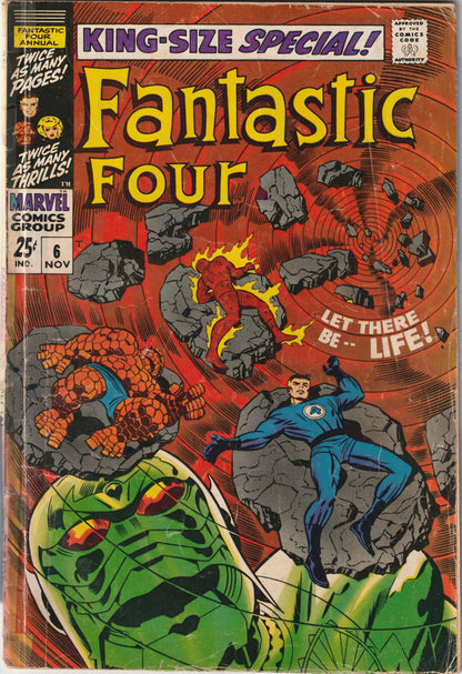 Fantastic Four Annual #6 "Let There Be Life!" – Marvel Comics 1968 (VG/FN) - Birth of Franklin Richards, 1st Annihilus (original print)