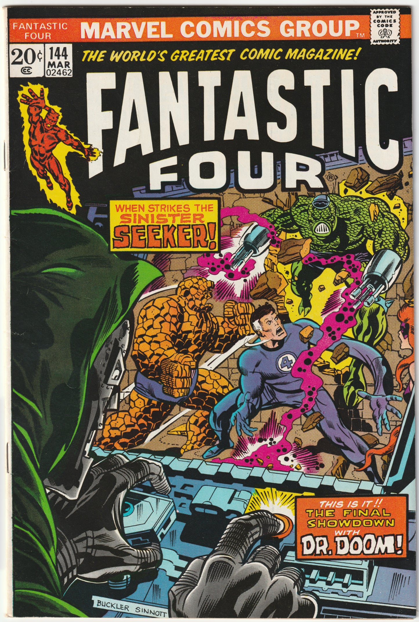 Fantastic Four #144 "Attack!" (FN+/VF) 1st App of Seeker